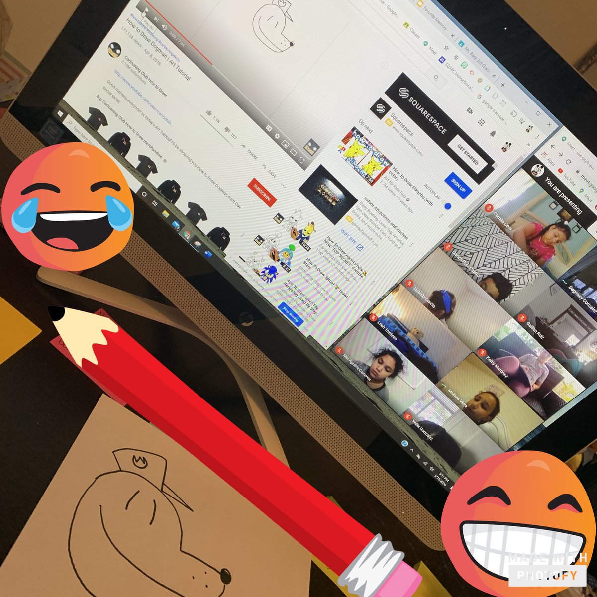 tabby_79's tweet photo. How to draw Dogman for #funfriday #distancelearning style. Celebrating all their hard work! @COTaylor_PBC https://t.co/zWamMoZf1M
