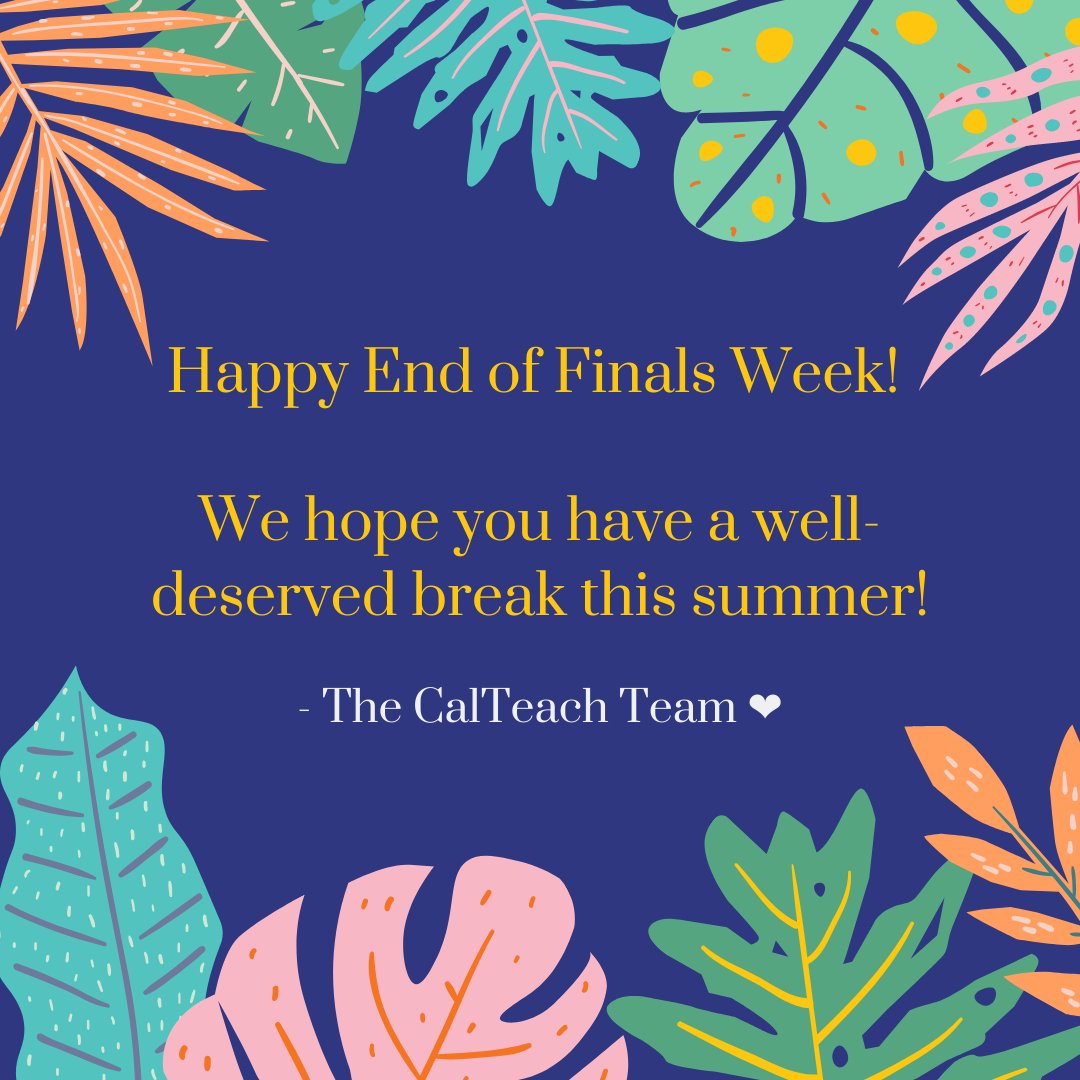 CalTeachUCB's tweet photo. Hey CalTeach Students! On behalf of all the students you have impacted this semester, whether through a field placement or tutoring, THANK YOU for engaging in challenging questions about pedagogy, educational equity, and learning methods! You are all resilient and amazing!!! https://t.co/ktMXzjRn13