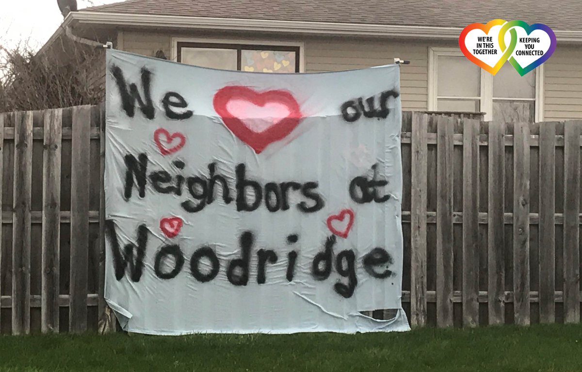 Reach out and call someone. Have you called the older people in your life recently? Take a few minutes today to call the seniors in your life. They’ll be glad you did—and so will you! Check out this pic of how a Geneseo neighbor is supporting our Woodridge residents!