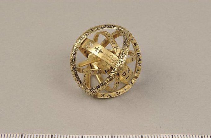 Anneau se transformant en sphère astronomique XVIe siècle (Allemagne)