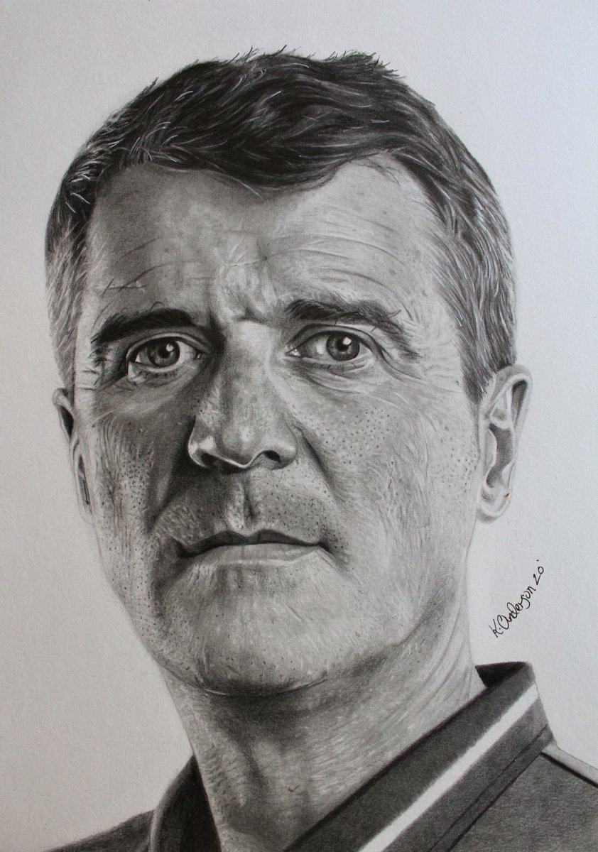 KeithAnderson6's tweet photo. Finished Pencil Portrait " KEANO " Lots of fun had sketching this one . Any Keano fans out there feel free to give this one a share ! @spike_osullivan @CorksRedFM @ManUtd @FAIreland #Cork #IRELAND https://t.co/Yi8vTeX5eI
