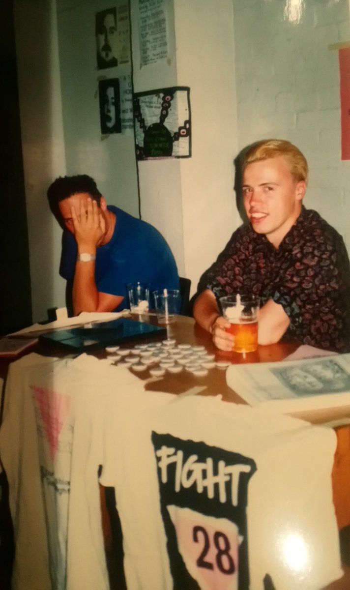 SimonRLCarter's tweet photo. @Queer_Britain @DanNouveau #danvo #QBLockdownHunt Bit late in the day, and having hunted high and low I still can't find my Stop the Clause t-shirt ☹️. Will a pic of me selling anti-Section 28 t-shirts and badges do? https://t.co/mifPMojeBi