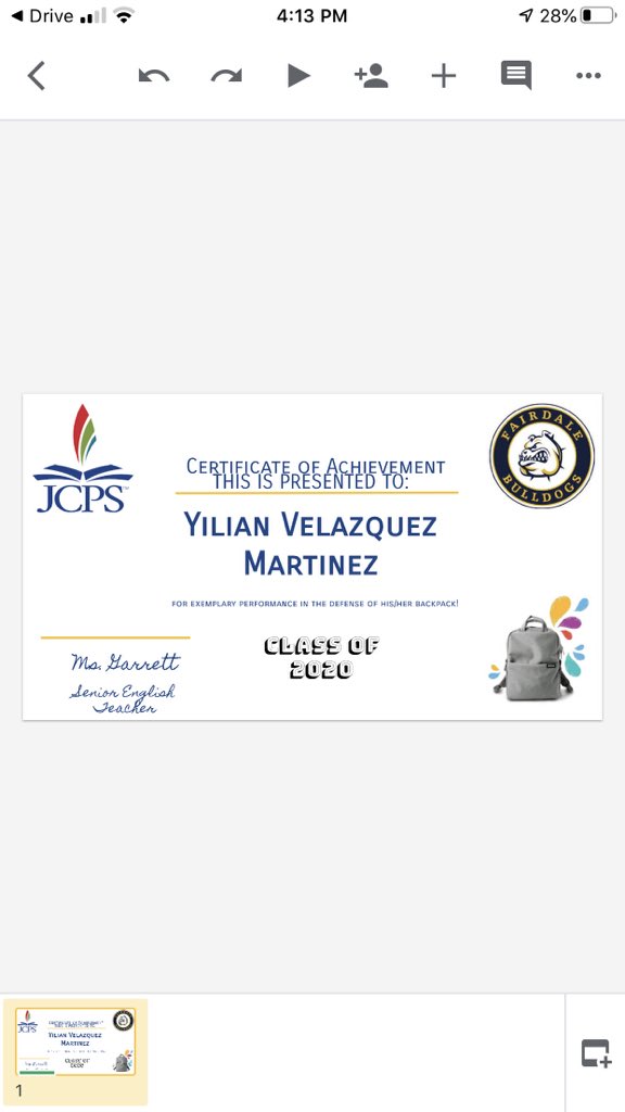 teach1999's tweet photo. Great things are in store for this young lady! Congratulations Yilian Velazquez Martinez! https://t.co/Ng8CAZSQnF
