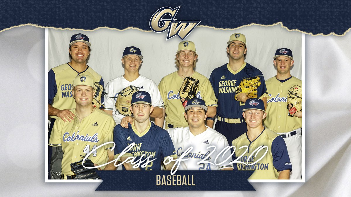 GWBaseball1's tweet photo. Congrats to these 9️⃣ men on receiving their degrees today! #RaiseHigh https://t.co/MRAWA4eLp9
