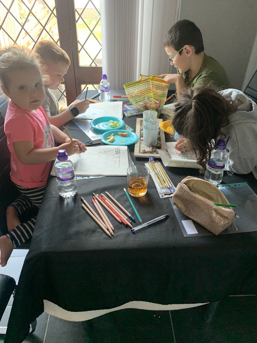 232Nikki's tweet photo. Busy little bees enjoying their workbooks that mummy made #stayhome #learningtogether @netherweans @MrsDoudie_P3 @NethermainsPS https://t.co/JGAeCgmvJE