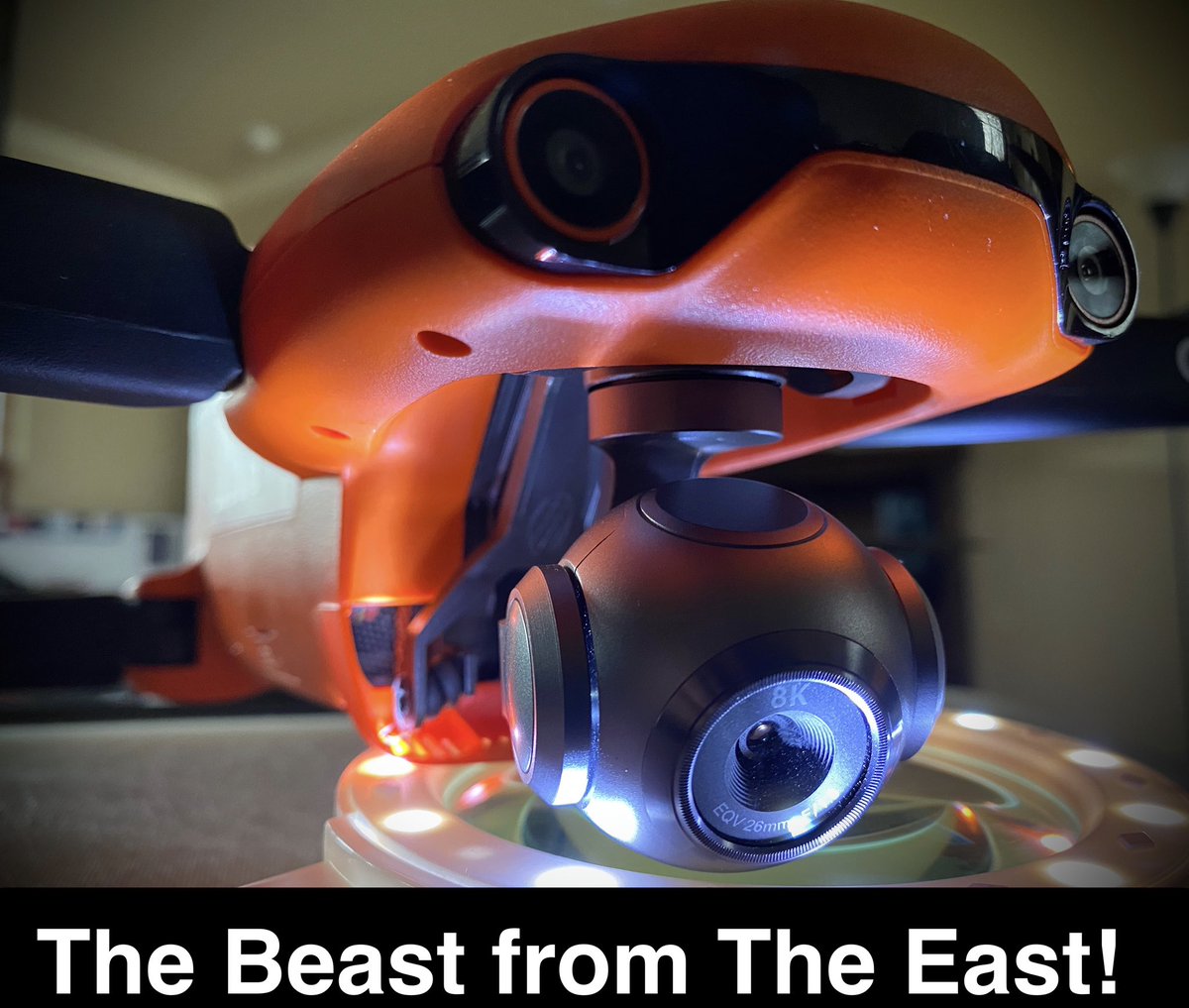 DroneTech3000's tweet photo. Love flying this bad boy! #TheOrangeBeast #autelevo2 #Evo2 https://t.co/sFasUQisgS