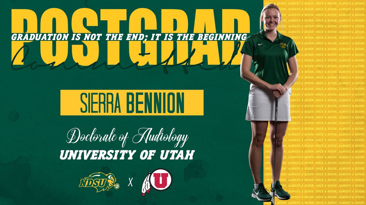 Sierra Bennion, <a href="/NDSUgolf/">NDSU Golf</a>: pursuing a Doctorate of Audiology, University of Utah