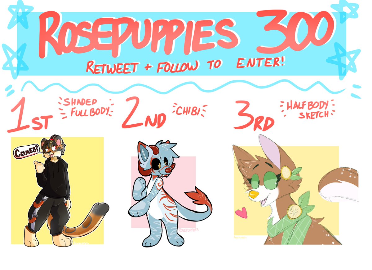 Rosepuppies's tweet image. I hit 300 followers so that means.. RAFFLE TIME!!!
-Please retweet and follow to enter!
-You do NOT need to post your ref in the comments
-Please have dms OPEN so i can message u

To get an extra entry, please join my telegram channel (if you do this comment your @)
-Ends May 20-