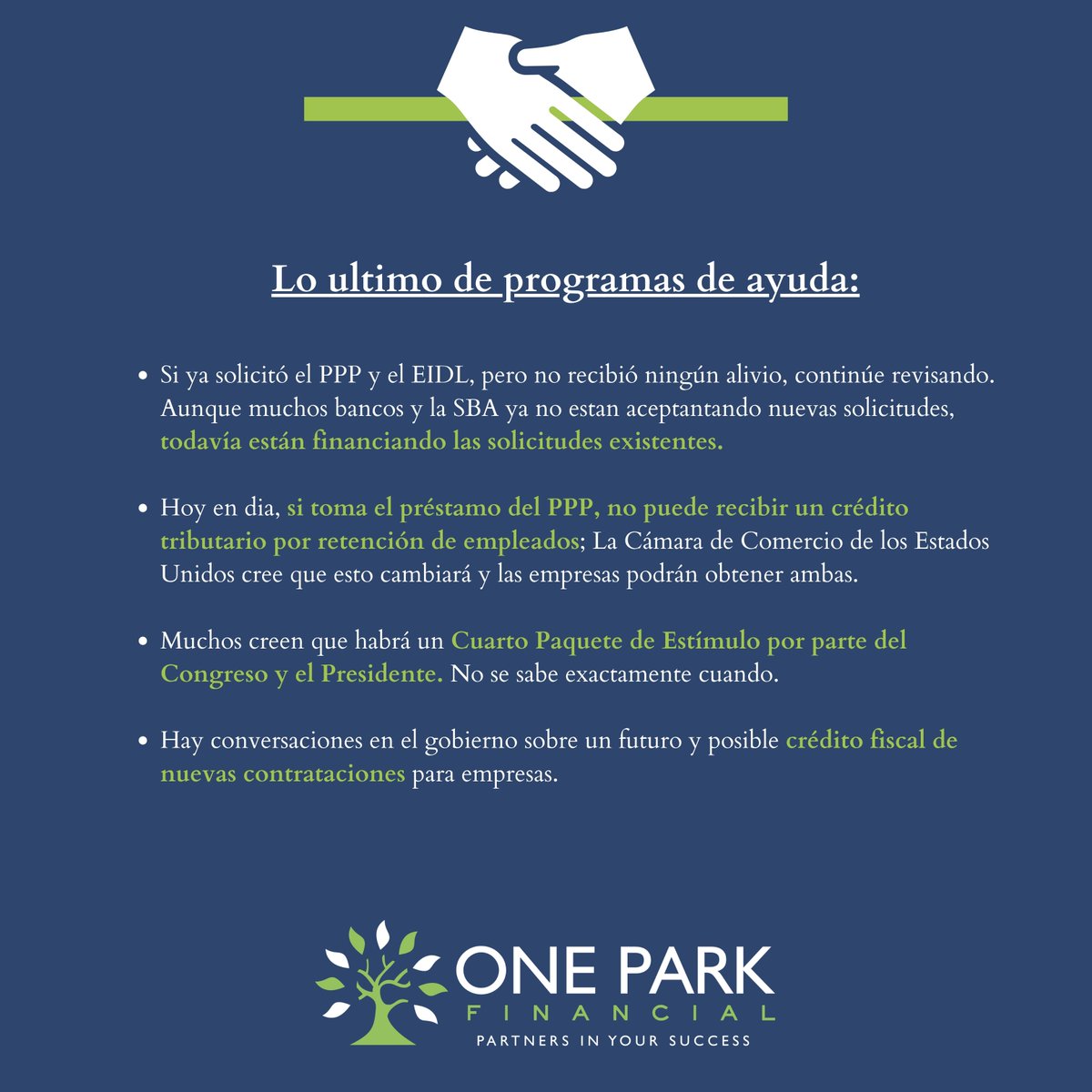 One Park Financial tweet media