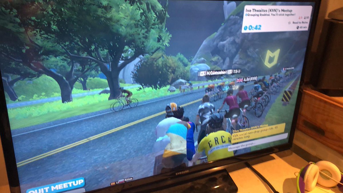 the_KvK's tweet photo. We should be outside but it’s just not the way it is at the moment ☹️. Our #awesomeriders r still making the most of riding indoors though 😊 #neverstoppedalling https://t.co/xKK9UeFlKE