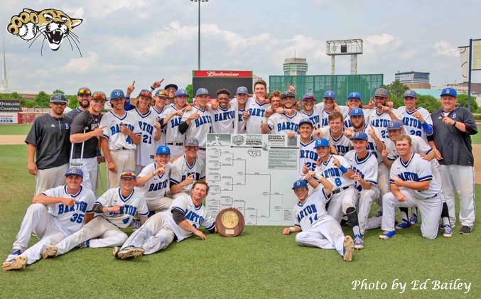 BartonSports's tweet photo. Two years ago today 19th ranked @Barton_Baseball secured the program's 1st ever #JUCOWorldSeries berth w/a 9-3 win over #8 Cowley.
Cougars came thru consolation bracket to win two championship games (16-7 &amp; 9-3) #GoBarton #GoCougs Relive the moments https://t.co/YQ86aNktZ1 https://t.co/eQLhzSL5SG