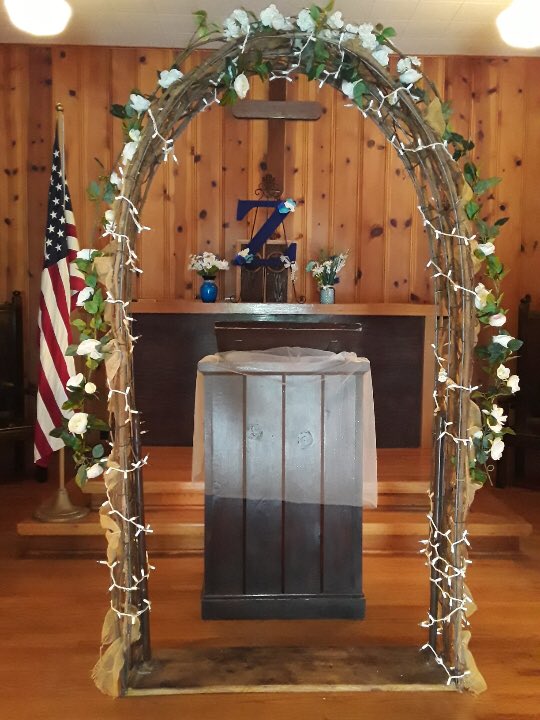 FortRenoOK's tweet photo. Historic Fort wants to congratulate Rachel &amp; Doug as they prepare to tie the knot tomorrow in the historic chapel built by WWII German POWs held at Fort Reno. https://t.co/wOzvxxen44