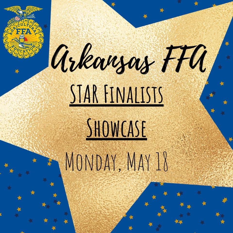 Are you ready to meet the 8 STAR Finalists for 2020? Tune in on Monday to learn about their respective Supervised Agricultural Experience (SAE)! STAR Winners will be announced on May 21st at 10 AM!!