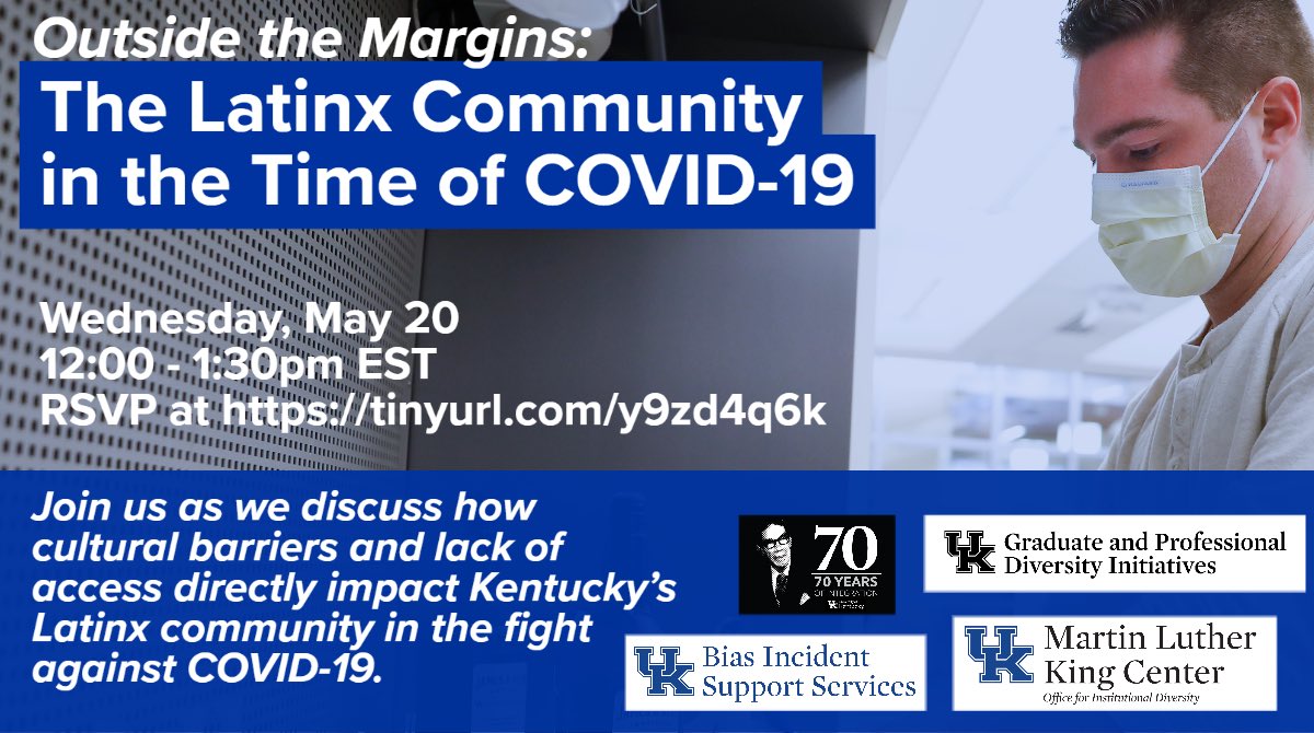 Join us this Wednesday for a conversation on the LatinX Community in the time of COVID-19! RSVP with the link. You will not want to miss it!