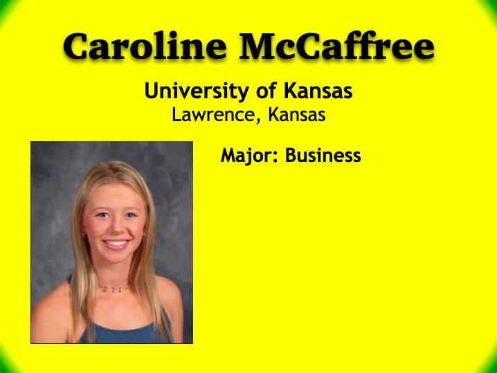 SMSSeniors2020's tweet photo. Congratulations to Caroline McCaffree, who will attend the University of Kansas to major in Business! @UnivOfKansas #SMSSeniorSigning2020 https://t.co/gJRV7EiDTB