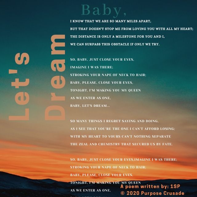 Official1SP's tweet photo. "Let's Dream" written by: 1SP while he was in basic training in Fort Benning, Georgia. He had wrote this poem for his first wife, after leaving to go basic training. #Originalpoetry #BlackPoet #1SP #LostInTime #LongDistanceRelationships #PoemsFromBlackPeople #MilitarySeparation https://t.co/D5z1RMm7ub