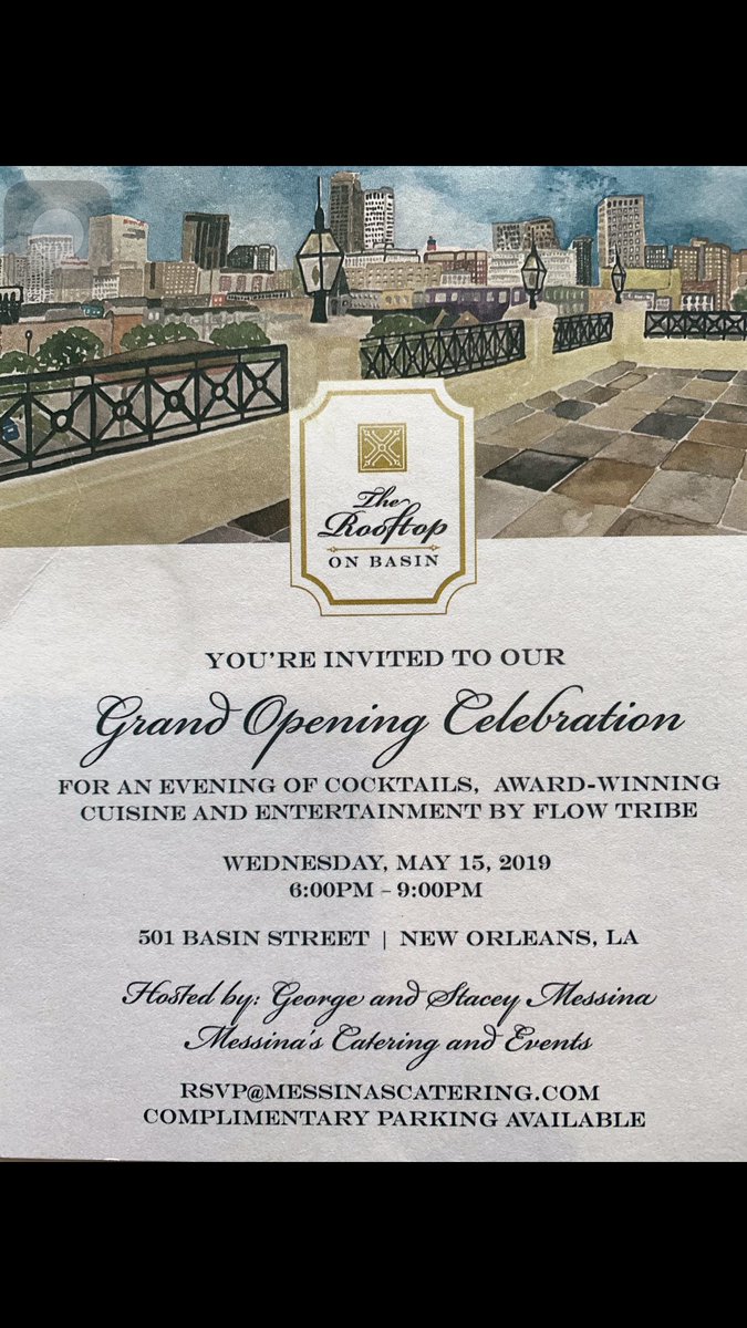 rooftop_onbasin's tweet photo. Celebrating 1 year since our beautiful grand opening of The Rooftop on Basin! Thank you to all of our vendors and clients. Call us to book your tour today 🥂⚜️
.
.
.
#NewOrleans #Followyournola #flashbackfriday #nola #nolaopen #roofttop #celebrate #1yearanniversary https://t.co/XSFA1uyvUu
