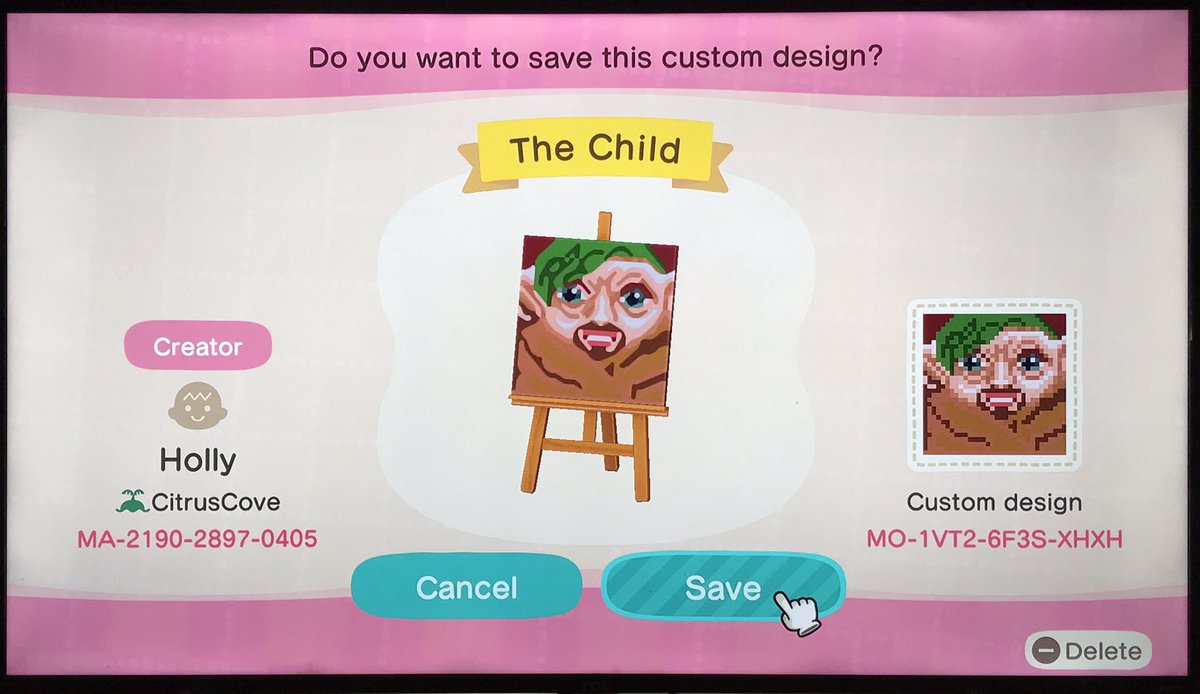 Holiday_Horror's tweet photo. Made The Child when #ACNH first came out and never uploaded the design @Jack_Septic_Eye #SepticSlider #AnimalCrossingDesigns https://t.co/IDCa04am27