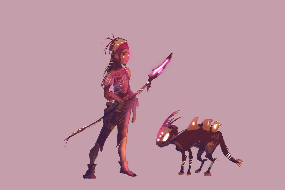 Huntress character design! 
#ipadpro #characterdesign #procreate #digitalart #digitalpainting #oc #originalcharacter