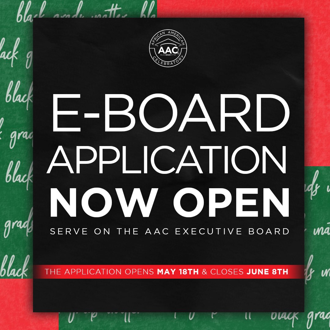 AACMSU's tweet photo. Would you like to serve on AAC’s Executive Board? Apply NOW! We are looking for a Secretary, Treasurer, &amp; Community Collaborations Chair! Link to apply is in our bio! https://t.co/6aBk94ZVwq