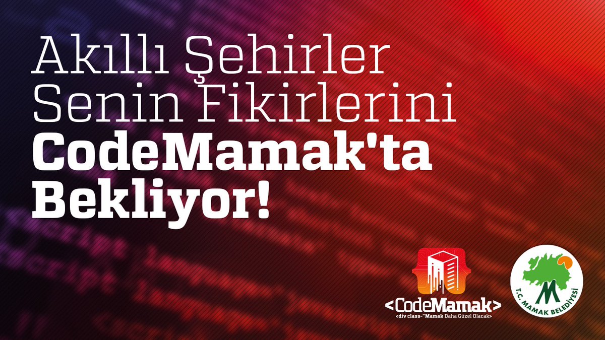 <CodeMamak> Seni Bekliyor!

🌍Doğa ve Çevre
🐶Sokak Hayvanları
🏙️Geleceğin Şehirleri
⌚Giyilebilir Teknoloji
👨‍🦳👧Çocukların&amp;Yaşlıların Hayata Katılımı
😷Covid Sonrası Şehirlerde Sağlık Çözümleri

alanlarında fikrini bizimle paylaşmak için

Hemen Başvur👉 code.mamak.bel.tr