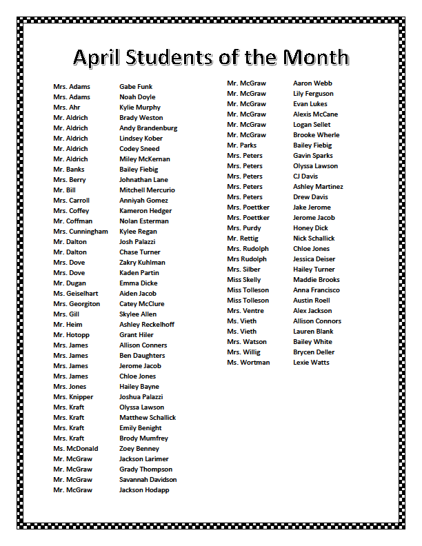 hjswildcat's tweet photo. Congratulations to our April Students of the Month! #FindYourGreatness #DistanceDoesNotChangeTheMission https://t.co/eLuks3grQt