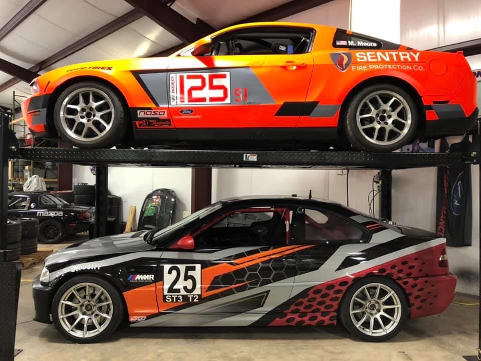 MMooreRacing's tweet photo. Which one of these beasts you taking around the track? Both make power and speed in very different ways, but both are fun. Morehead Speed Works National Auto Sport Association TopCoat Products #mustang #s197 #bmw #bmwe46m3 #f11topcoat https://t.co/9Td3QM7UaL