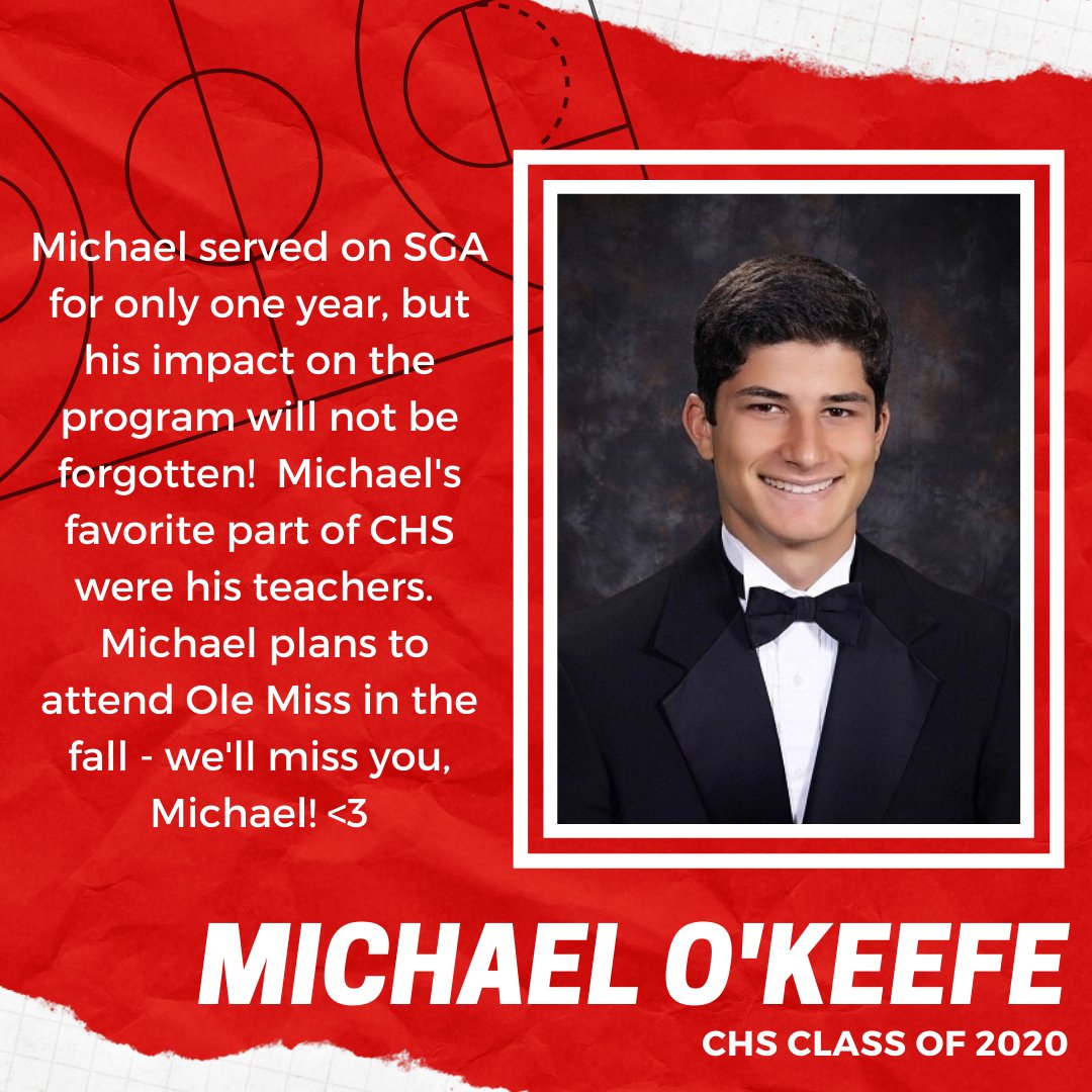 Class of 2020 SENIOR SHOUTOUT - Michael O'Keefe! 
<a href="/mdokeefe2002/">Michael OKeefe</a> Thanks for all your hard work &amp; have fun at Ole Miss! <a href="/CHS_Warriors/">Cherokee HS Warriors</a>
