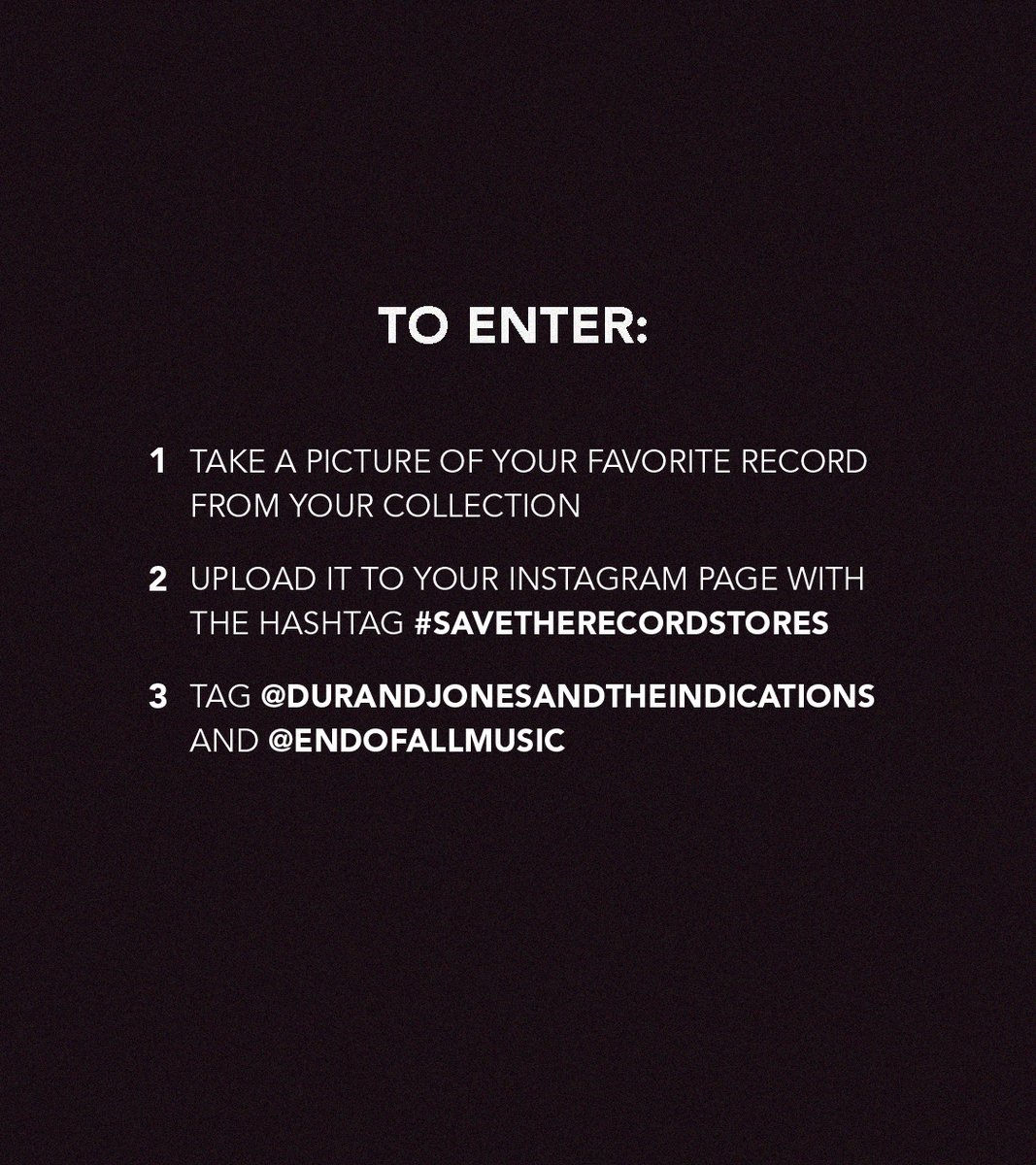 So many amazing submissions! Congrats to Michael L! You'll receive a $50 gift card to <a href="/lovegardensound/">Love Garden</a>. Week 3 of our #SaveTheRecordStores campaign is supporting <a href="/endofallmusic/">The End of All Music</a> in Oxford, MS. Follow the steps in the second picture for a chance to win a $50 gift card from them.