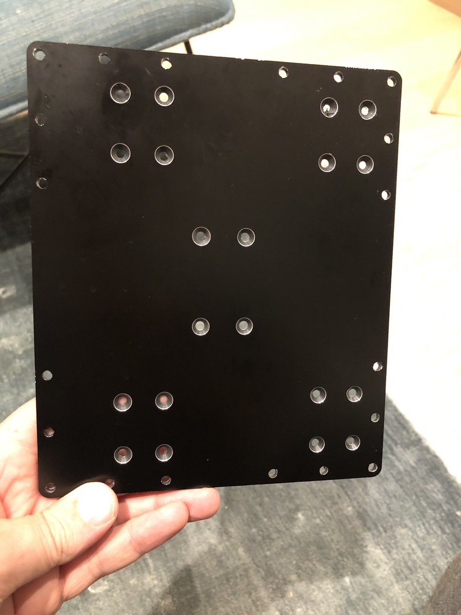 Machined a bed on my <a href="/carbide3d/">Carbide3d</a> nomad for the laser engraver I’m building. Really pleased with the result. That composite aluminum panel is soo sweet to work with 😊