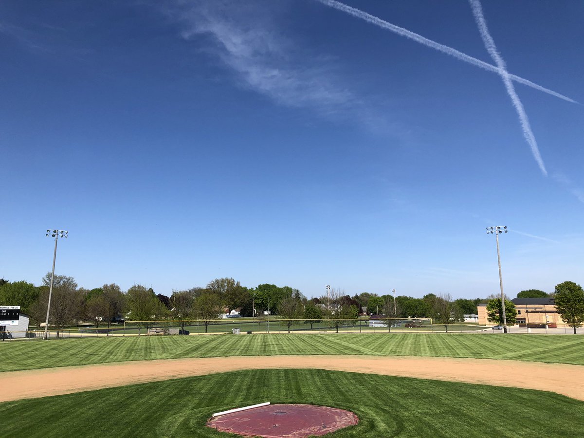 jasonkatz03's tweet photo. Had the opportunity to mow my old high school field today. Sadly they don’t have a reel mower, just a zero turn. I’d say I did pretty damn good with my resources. #turfguy https://t.co/pPKHSkzR5H