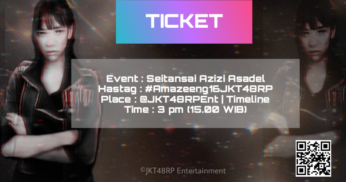 JKT48RPEnt's tweet photo. [TIKET]
Penukaran tiket dilakukan pukul 13.30 WIB. 

Semua dapat ikut serta meramaikan Seitansai Dari Zee, hanya dengan :

1. Upload foto tiket Disertai hastag #Amazeeng16JKT48RP 

2. Tag @JKT48RPEnt

3. Tunggu member yang akan memberikan benefit dari Penukaran tiket. https://t.co/JHpGRa0rM6
