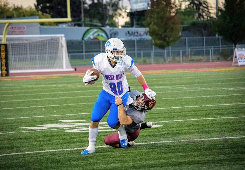 Coach_Berna's tweet photo. Congratulations to Wide Receiver #80 Cannon Eames for committing to the University of La Verne! We are proud of you and excited to watch you this fall! #FalconFootball #CultureOverScheme #BeTheStandard #GoLeos https://t.co/OLrENy13IY