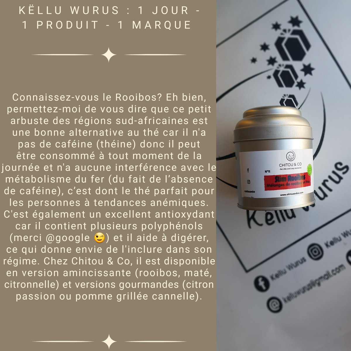 KWurus's tweet photo. #1Jour1Produit1Marque
A là découverte des produits de nos partenaires:
- thé @Contannadk
- thermos @zboxdakar
- confitures #LDMM
- thé @ChitouAndCo
#madeinsenegal #teranga #healthyfood #Ramadan2020 #TL221 #giftideas #pepitesdor https://t.co/HeFbXoi90y