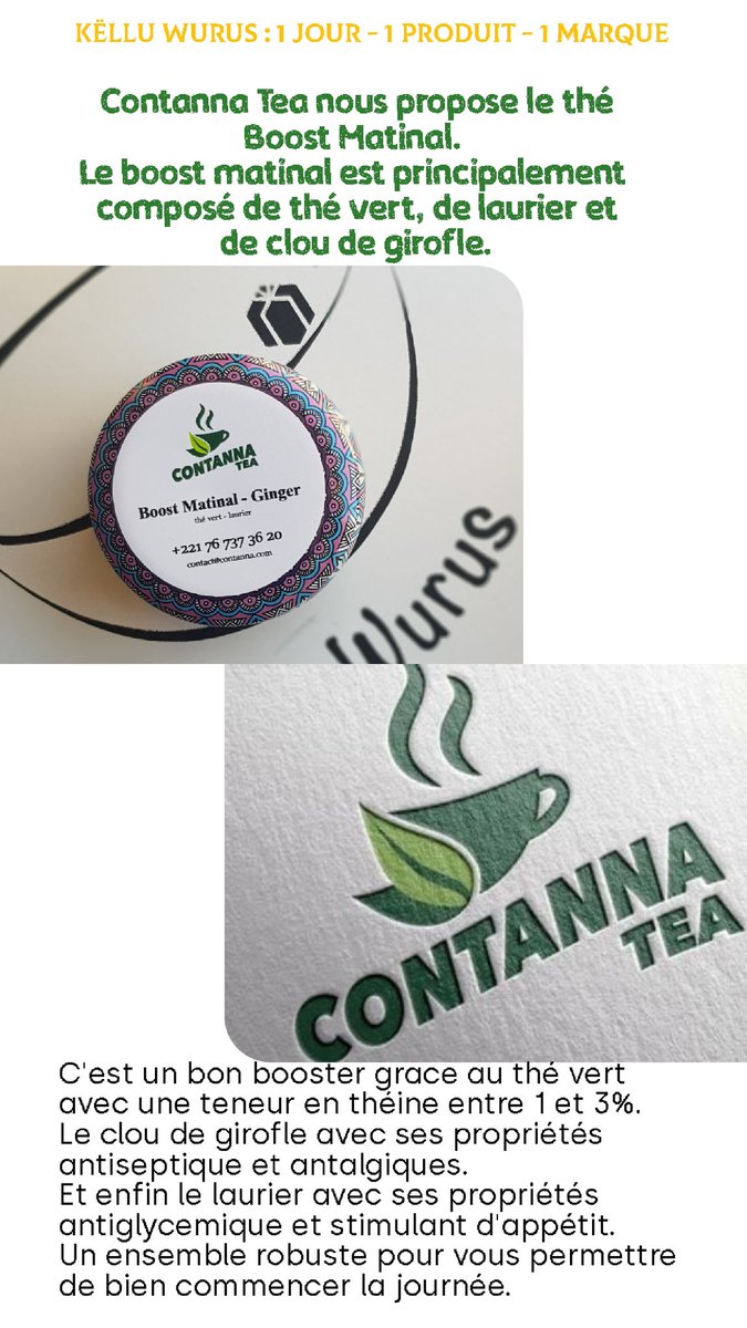 KWurus's tweet photo. #1Jour1Produit1Marque
A là découverte des produits de nos partenaires:
- thé @Contannadk
- thermos @zboxdakar
- confitures #LDMM
- thé @ChitouAndCo
#madeinsenegal #teranga #healthyfood #Ramadan2020 #TL221 #giftideas #pepitesdor https://t.co/HeFbXoi90y