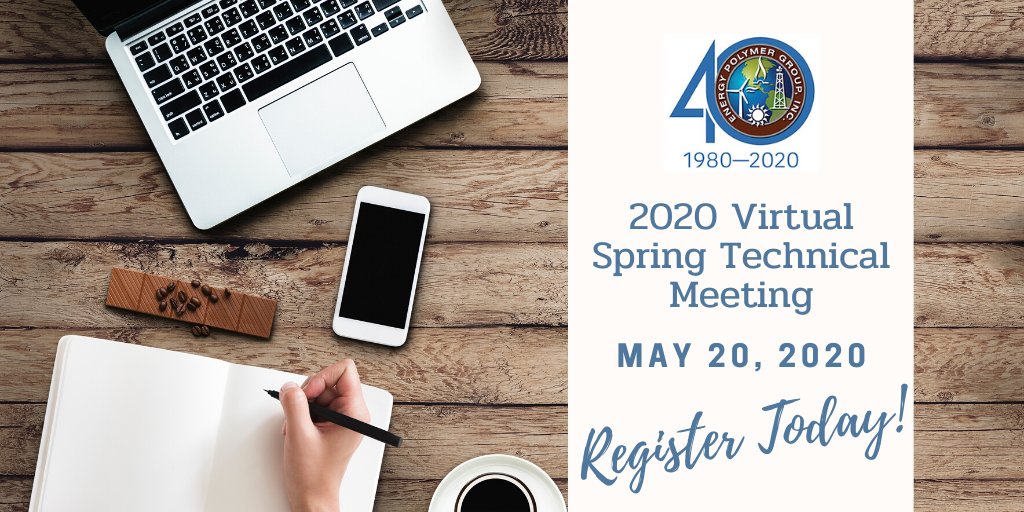 EnergyPolymer's tweet image. REGISTER NOW for EPG&apos;s first #Virtual #SpringTechnical Meeting! You won&apos;t want to miss this amazing opportunity! Did we mention it was FREE??

bit.ly/2Z0n8Vf

#EPG #virtualconference #professionaldevelopment #getinvolved #plastics #science