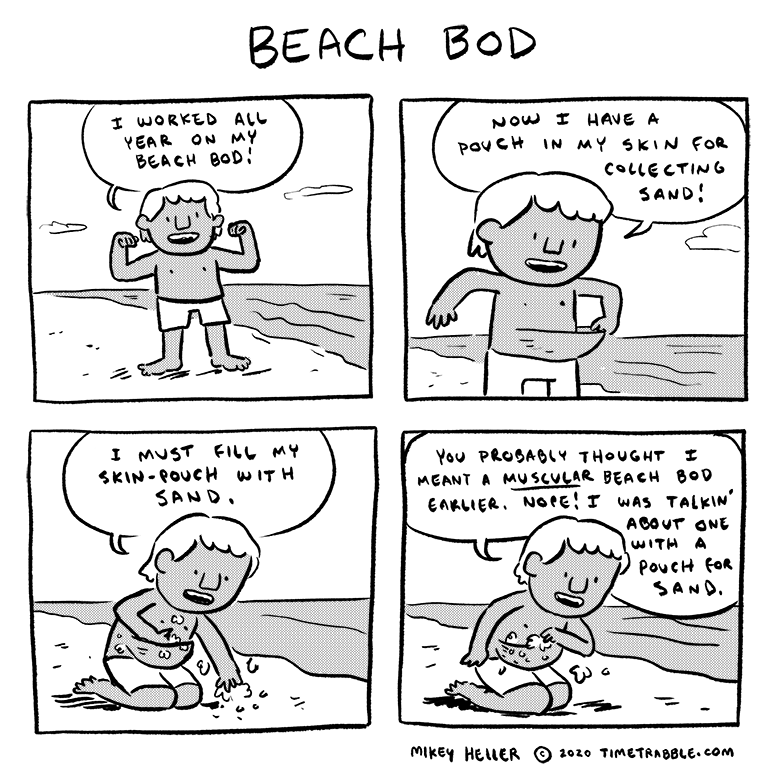 i drew a comic about a beach bod 