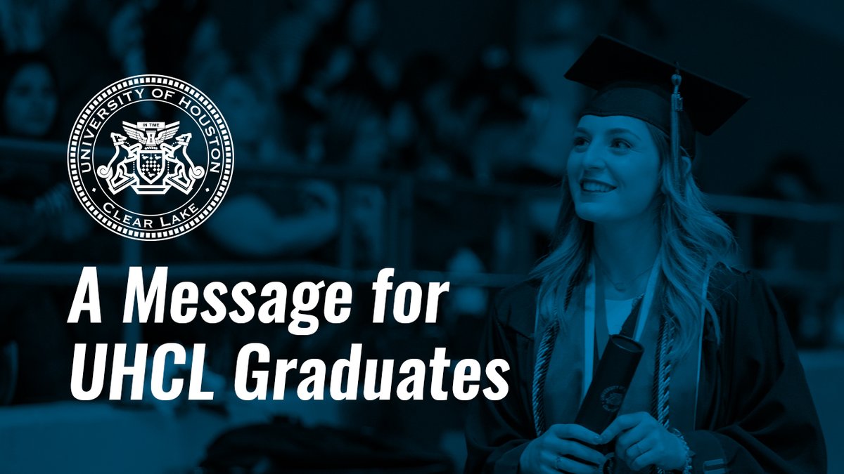UHCLpres's tweet image. Although we are not celebrating graduation in our traditional way, I am so proud of all that our graduates have accomplished. Here's a special message for the Class of 2020: youtu.be/WtXM9AdNac8. 

#UHCLGRAD