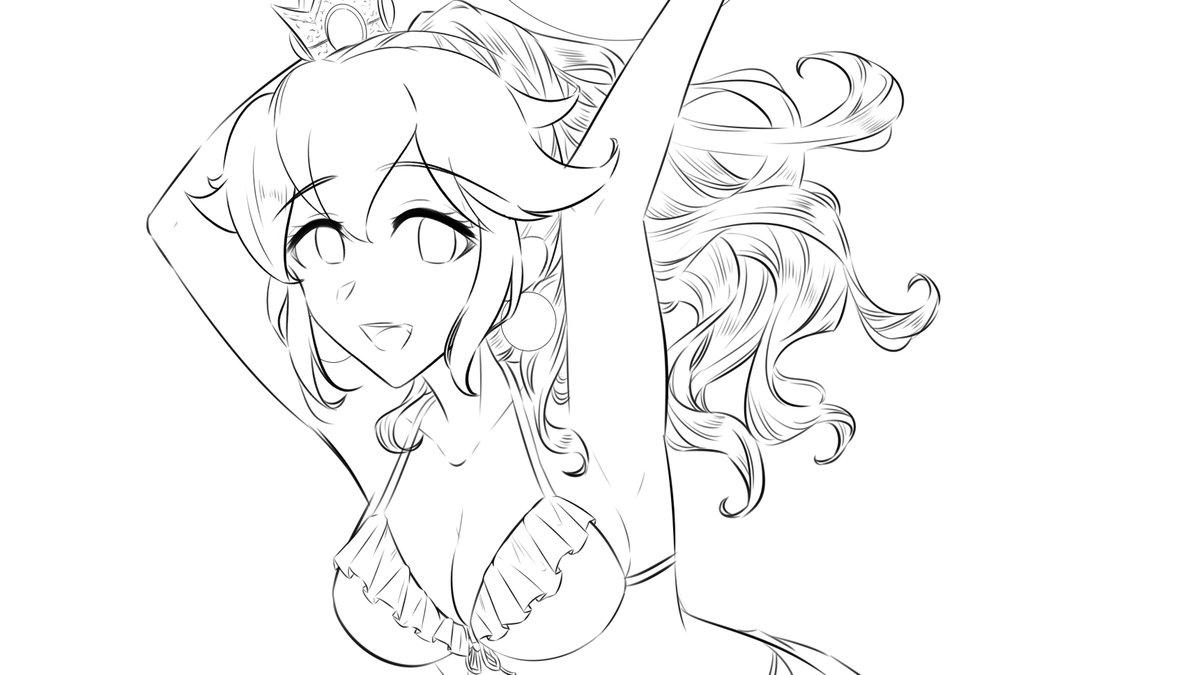_meisaki_'s tweet photo. i feel honored to be a part of @SummerSmashZine! ☀️🌊☀️ here's a tiny preview of Peach from my piece https://t.co/u8oRPlkcZp