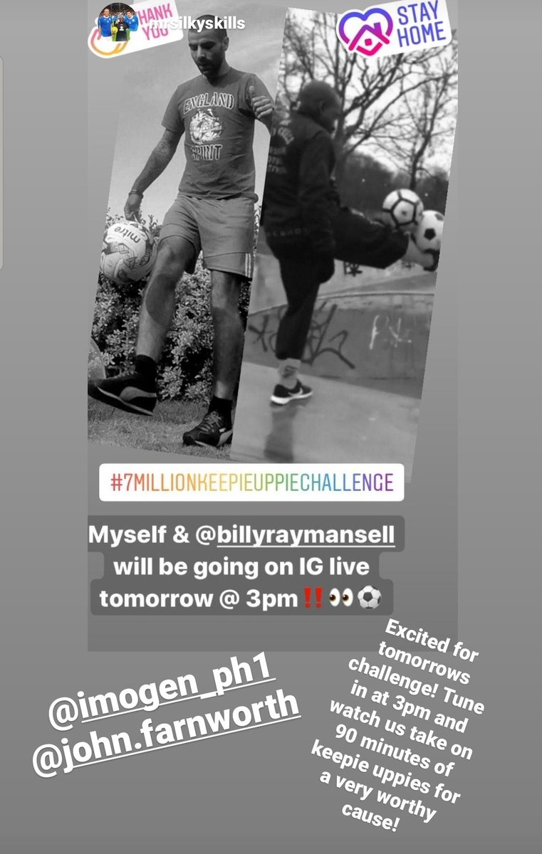BillyRayMansell's tweet photo. One day at a time... shall be done with pride, thank you π #TomorrowWillBeAGoodDay
#football #FootballsStayingHome
#7MillionKeepieUppieChallenge for #CovidHeroes πβ½οΈ #SoccabilitySpinOffChallenge #SoccabilityChallenge
#KeepingActiveAtHome #KeepEssexActive #StayInWorkOut https://t.co/xP8yhmSmnk