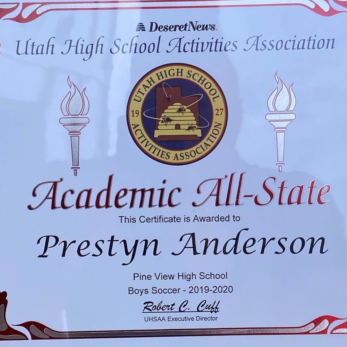 PineViewSoccer's tweet photo. Major shout out to Prestyn Anderson on his Academic All-State award! Great job Prestyn, way to represent! We are sure going to miss your abilities on the field and in the classroom! Wishing you all the best in the next chapter of your life. 🐾⚽️💯♾ https://t.co/ODe81OMY8b