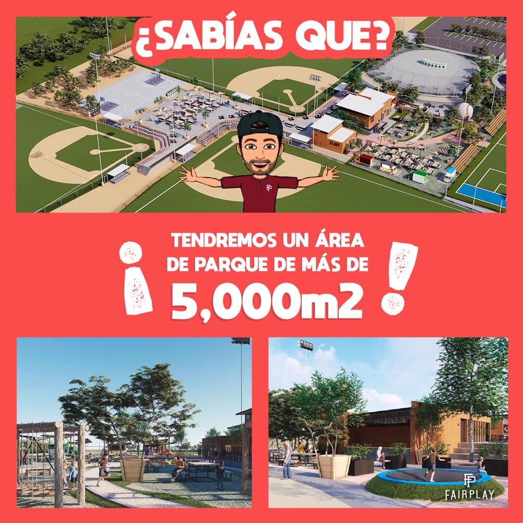 fairplaypark's tweet photo. ¿Sabías que? En FAIRPLAY OBREGÓN tendremos un área de parque de más de 5,000 m2✨🥎

#LaAventuraEstáPorComenzar https://t.co/2EcxiiPFPE