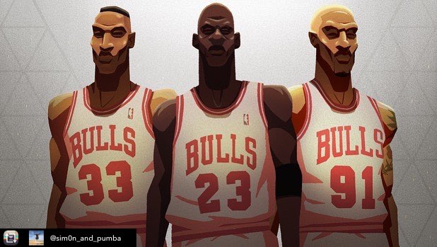 FirenzesLight's tweet photo. When your illustrator is a fellow Bulls fan. #lastdance #Jordan #scottie #rodman @sim0n_and_pumba https://t.co/GrQfhTW8wY