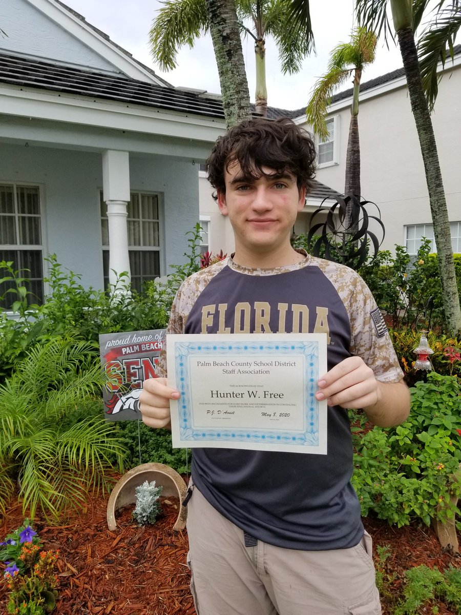 zeta4774's tweet photo. We are so excited that Hunter was selected as a winner for the PB County School District Staff Association Scholarship.  We cannot thank you guys enough. @pjdaoust https://t.co/6Ks5I02YOR