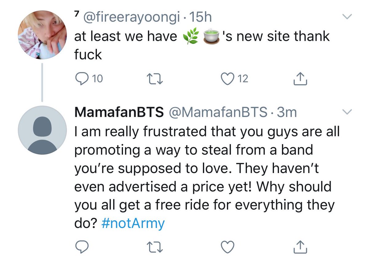 snuggleskoo's tweet image. LMAOO I CANT THIS IS TOO FUNNY #notArmy 😡 BYE $@&amp;amp;;@