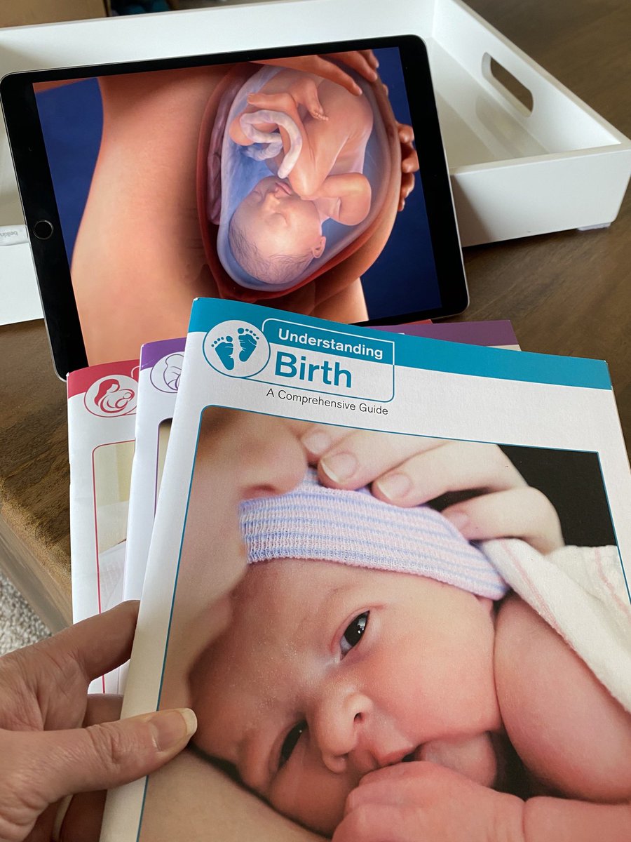 heathercapri's tweet photo. Our baby classes all got cancelled, so they sent us workbooks and videos to go thru from home. Imagine my surprise when a module comes on and IT’S MY VOICE FROM 7 YEARS AGO NARRATING! Past me is literally teaching current me how prepare for childbirth. 🤯 #voiceover  @InJoyBirth https://t.co/5Bym1Tv5TT
