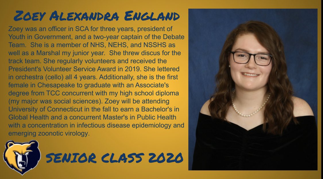 WBHS_Bruins's tweet photo. 🐻💛💙 Senior Spotlight #classof2020 #seniors2020 #BruinStrong https://t.co/9t802jjzlR