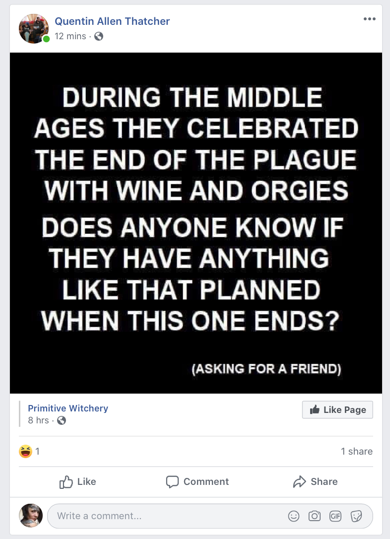 DJID10t's tweet photo. @ChurchofSatan my friend has a question... idk, does #thechurchofsatan have any after plague party plans? https://t.co/bVj4IttXbl