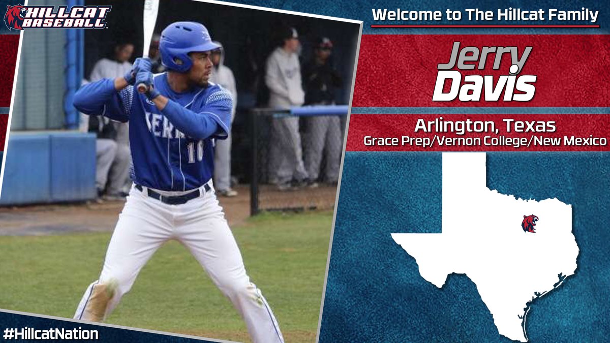 Welcome to the Hillcat Family Jerry Davis!! The Arlington, Texas native joins the Baseball program and comes to Rogers State from New Mexico, by way of Vernon College!! View all of our #FutureHillcats here: rsuhillcats.com/commitments #HillcatNation #HillcatSignees