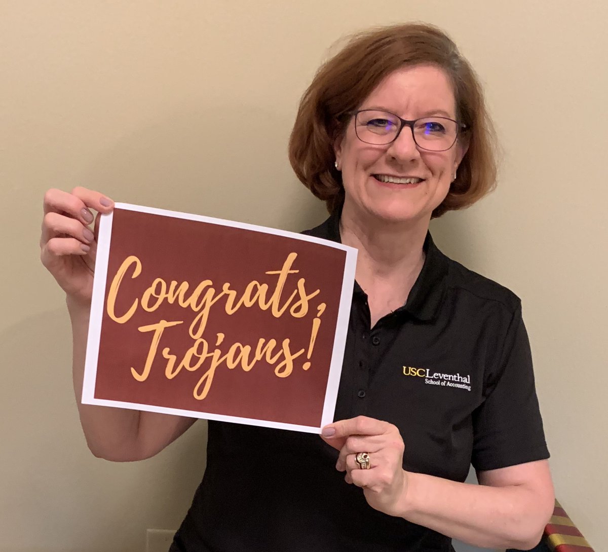 USCLeventhal's tweet photo. From our esteemed faculty to each #USCLeventhalGrad - Fight On, Class of 2020! You did it! #USCGrad #2020Trojan #USCMarshallGrad https://t.co/BV2LpBxvub